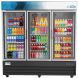Koolmore 78 1/4" Commercial Glass 3 Door Display Refrigerator Merchandiser - Upright Beverage Cooler with LED Lighting - 53 Cu. Ft. - 0