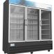 Koolmore 78 1/4" Commercial Glass 3 Door Display Refrigerator Merchandiser - Upright Beverage Cooler with LED Lighting - 53 Cu. Ft. - 1