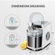 Cloud Mountain Portable Ice Maker Countertop - 9 Ice Cubes Ready in 6 Mins - Makes 26 lbs Ice in 24 hrs -  Electric Ice Making Machine with Basket and Ice Scoop, White - 1
