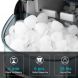 Cloud Mountain Portable Ice Maker Countertop - 9 Ice Cubes Ready in 6 Mins - Makes 26 lbs Ice in 24 hrs -  Electric Ice Making Machine with Basket and Ice Scoop, White - 2