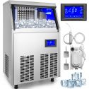VEVOR Ice Cube Maker Machine 70Kg/155Lbs Automatic Commercial 110V 60HZ Ice Scoop