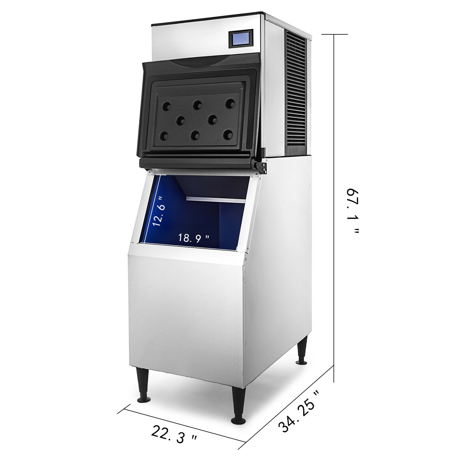 VEVOR 500 LBS 24H Commercial Ice Maker With 350LBS Storage 110V Reviews VEVOR 500 LBS 24H Commercial Ice Maker With 350LBS Storage 110V Reviews