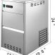 VEVOR 55LBS/24H Snowflake Ice Maker Commercial Ice Machine Countertop Stainless Steel - 1