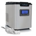 NutriChef PICEM62.5 - Countertop Ice Maker - Portable Kitchen Ice Cube Machine, Stainless Steel (3 Sizes of Ice Cubes)