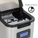 NutriChef PICEM62 - Countertop Ice Maker - Portable Kitchen Ice Cube Machine, Stainless Steel (3 Sizes of Ice Cubes) - 3