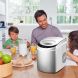 Ainfox Portable Ice Maker Machine for Countertop-Makes 26 lbs of Ice per 24 hours - 9PCS Bullet Ready in 8-10 Minutes-Electric Ice Making Machine with Ice Scoop and 1.5 lb Ice Storage(Silver) - 0