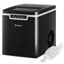 10"x14"x11.5" Portable Black Countertop Ice Maker Machine with Ice Scoop