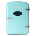 Nostalgia RF6RRAQ Retro 6-Can Personal Cooling and Heating Refrigerator with Carry Handle for Home, Office, Car, Boat or Dorm Room - Includes AC/DC Power Cords - Aqua