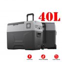 NHT Portable Refrigerator/Freezer, Mini Fridge, Rolling Cooler for Vehicle, Car, Truck, RV with Handle Wheel (42 Quart)