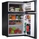 Amana Energy Star 3.1-Cu. Ft. Dual-Door Mini Refrigerator with Top-Mount Freezer, Black with Stainless-Look Door - 2