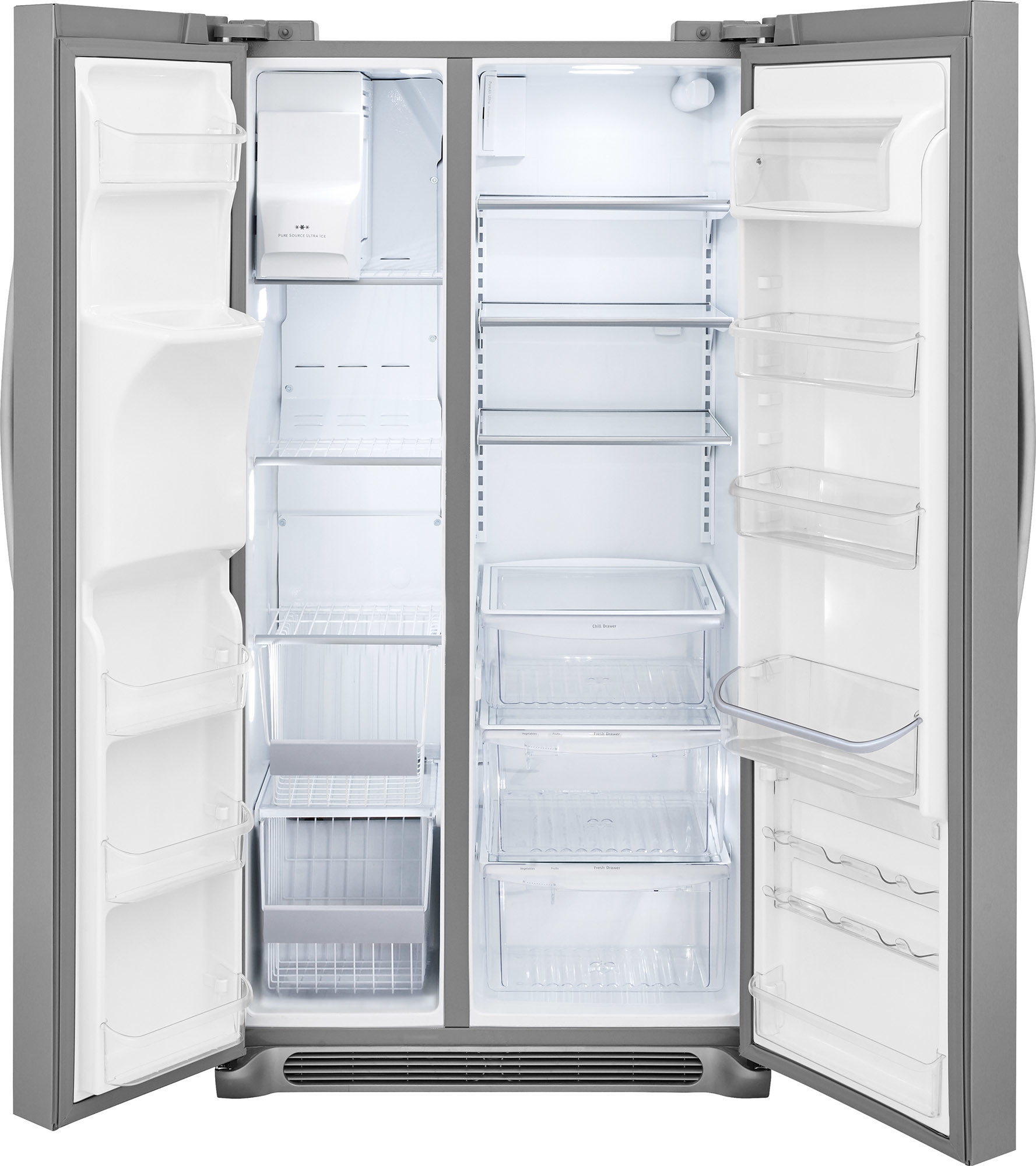 Frigidaire Black Side-by-Side Refrigerator: Spacious Storage And Style