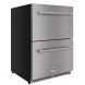 thor kitchen 24" indoor and outdoor double drawer under-counter refrigerator in stainless steel 5.3cu.ft trf2401u - 3