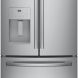 GE Black Stainless Steel  33" Counter Depth French Door Refrigerator with 17.5 cu. ft. Capacity - 0