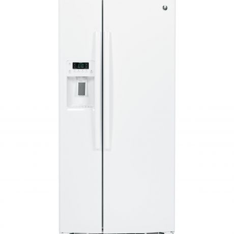GE Appliances 33 Inch Freestanding Side by Side Refrigerator White ...