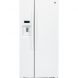 GE Appliances 33 Inch Freestanding Side by Side Refrigerator White - 0
