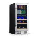 NewAir (NWB057SS0P:) 15” Premium Built-in Dual Zone 9 Bottle and 48 Can Wine and Beverage Fridge