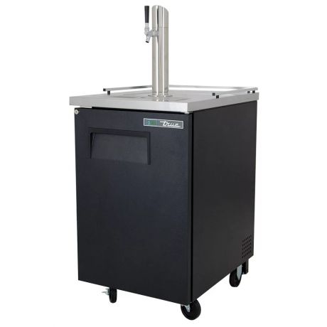 True TDD-1-HC 24" Back Bar w/ (1) Keg Capacity - (1) Column, Black, 115v Photo