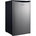 Amana Energy Star 4.6-Cu. Ft. Single-Door Mini Refrigerator with Freezer Compartment, Black with Stainless-Look Door
