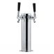 2 Faucet Tower Kegerator Conversion Kit - Stainless Steel Tower - US Sankey D System - 5lb CO2 Tank - 3