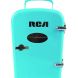 RCA RMIS129-BLUE Mini Retro 6 Can Beverage Refrigerator-Blue - Manufacturer Refurbished - 1